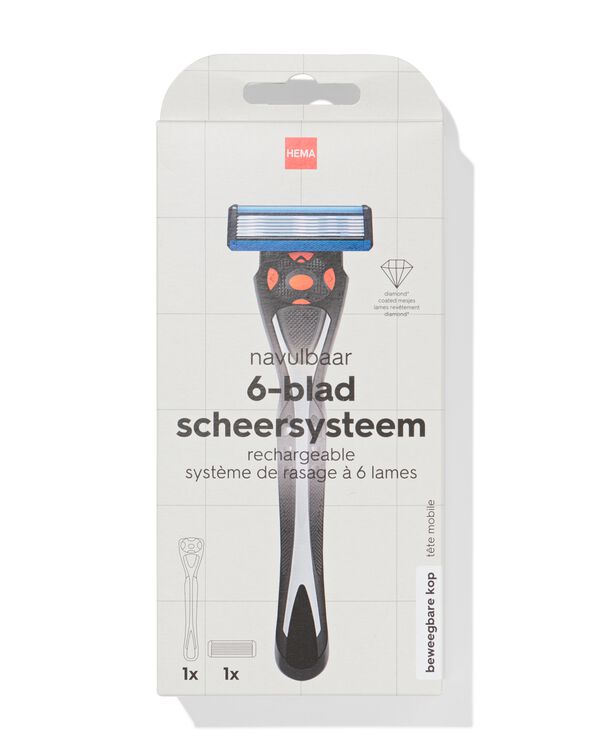 scheersysteem met 6 mesjes en trimmer - 11937000 - HEMA