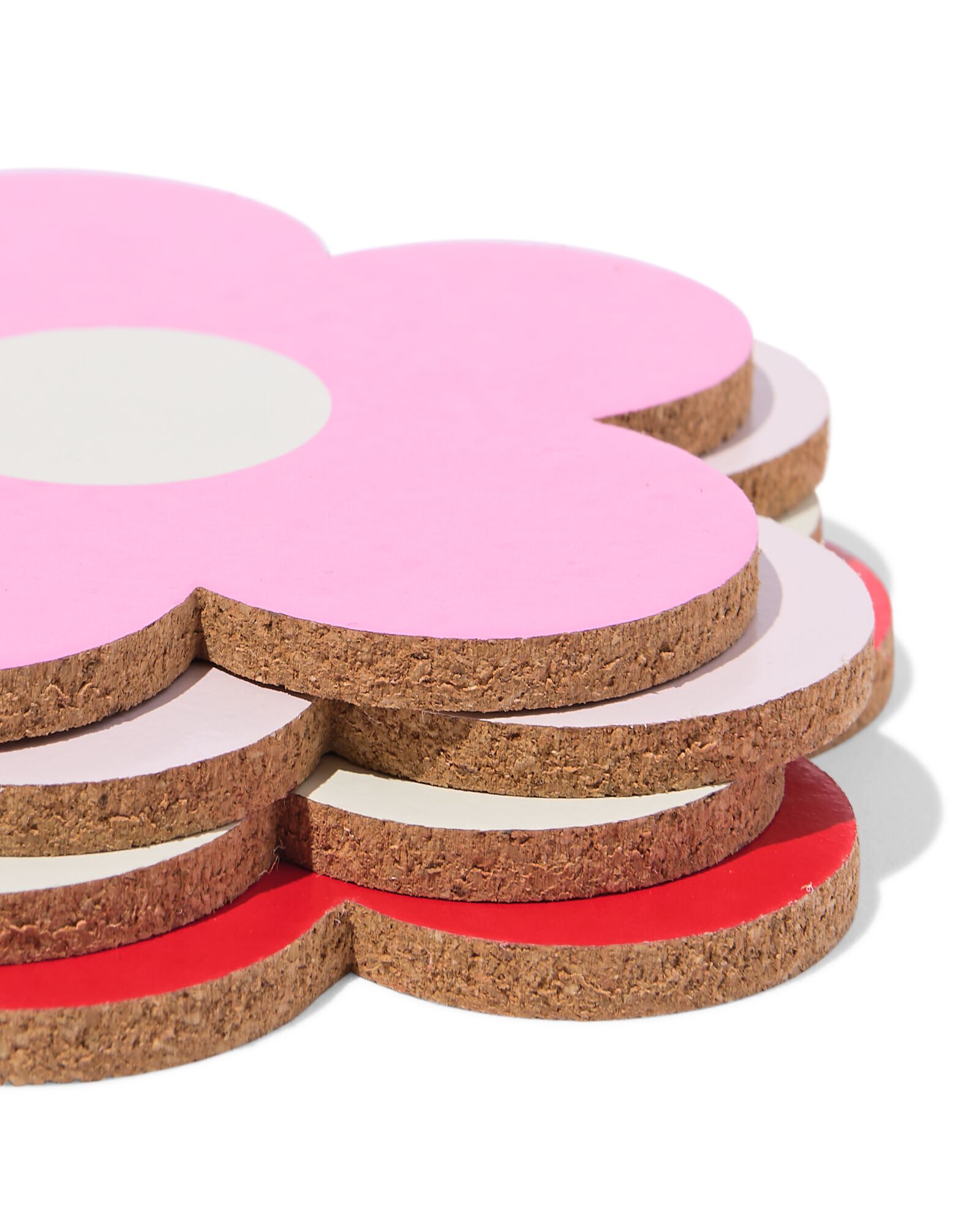 sous-verres 10x10x1,8cm li&egrave;ge fleur - lot de 4 - 61104516 - HEMA