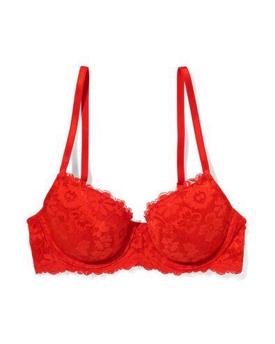 Vorgeformter Spitzen-BH mit B&uuml;gel rot rot - 21840210RED - HEMA
