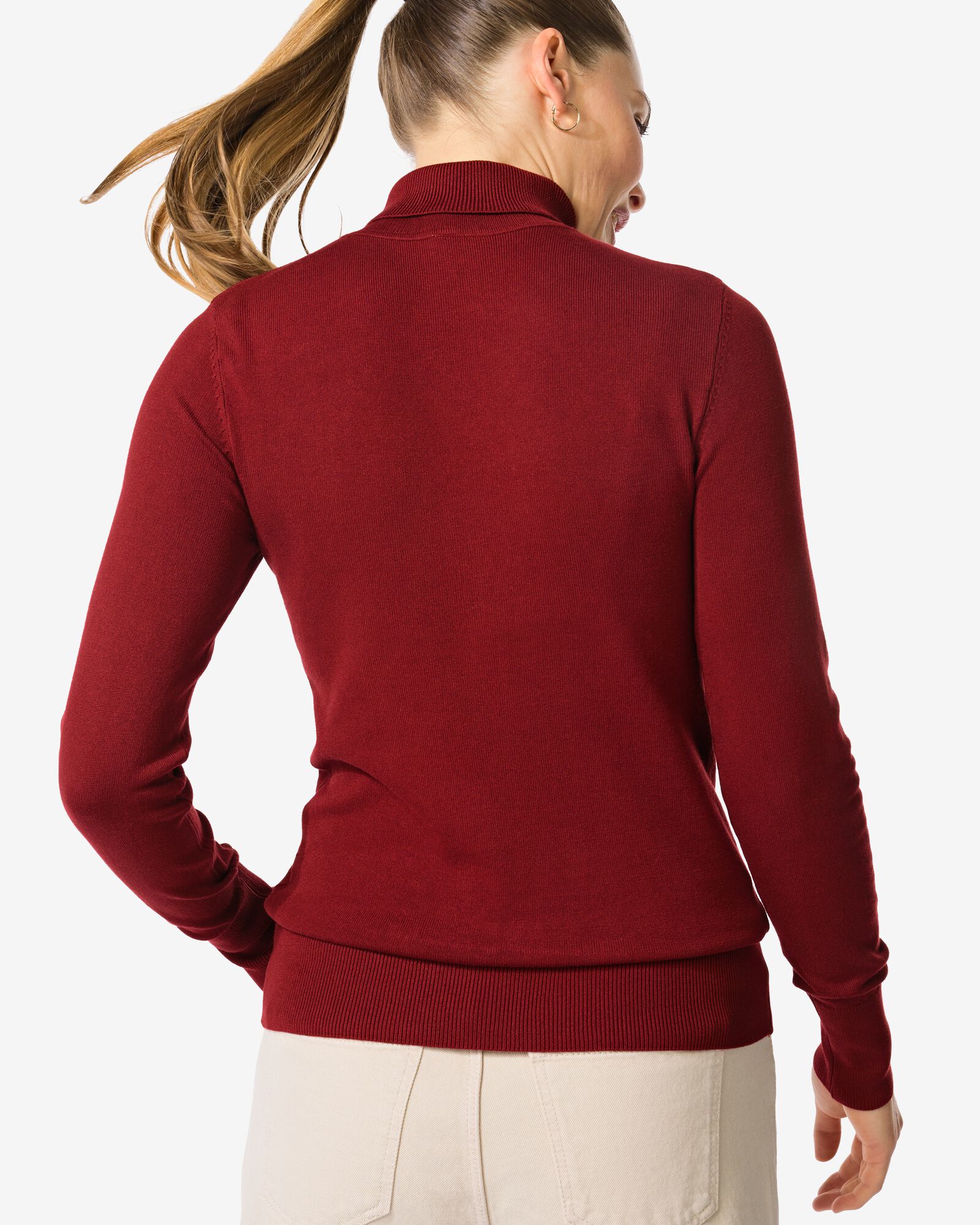 pull col roulé Lois femme rouge rouge - 36302850RED - HEMA