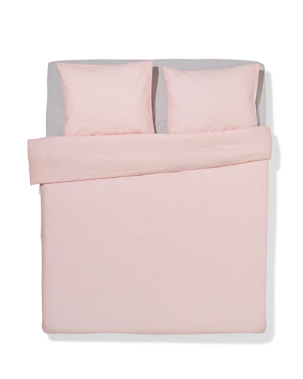 housse de couette 200x200/220 coton doux rose clair - 5750174 - HEMA