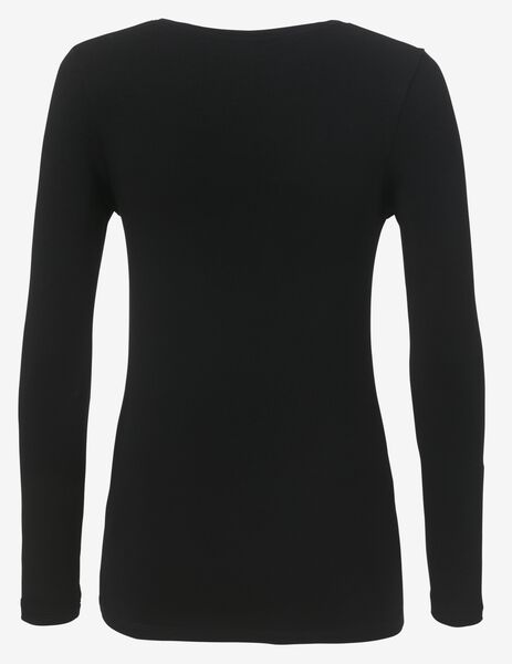 t-shirt femme, coton biologique noir L - 36347225 - HEMA