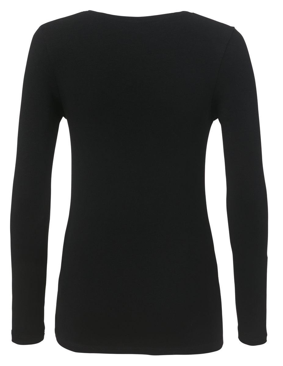 Damen-Shirt, Biobaumwolle schwarz S - 36347223 - HEMA