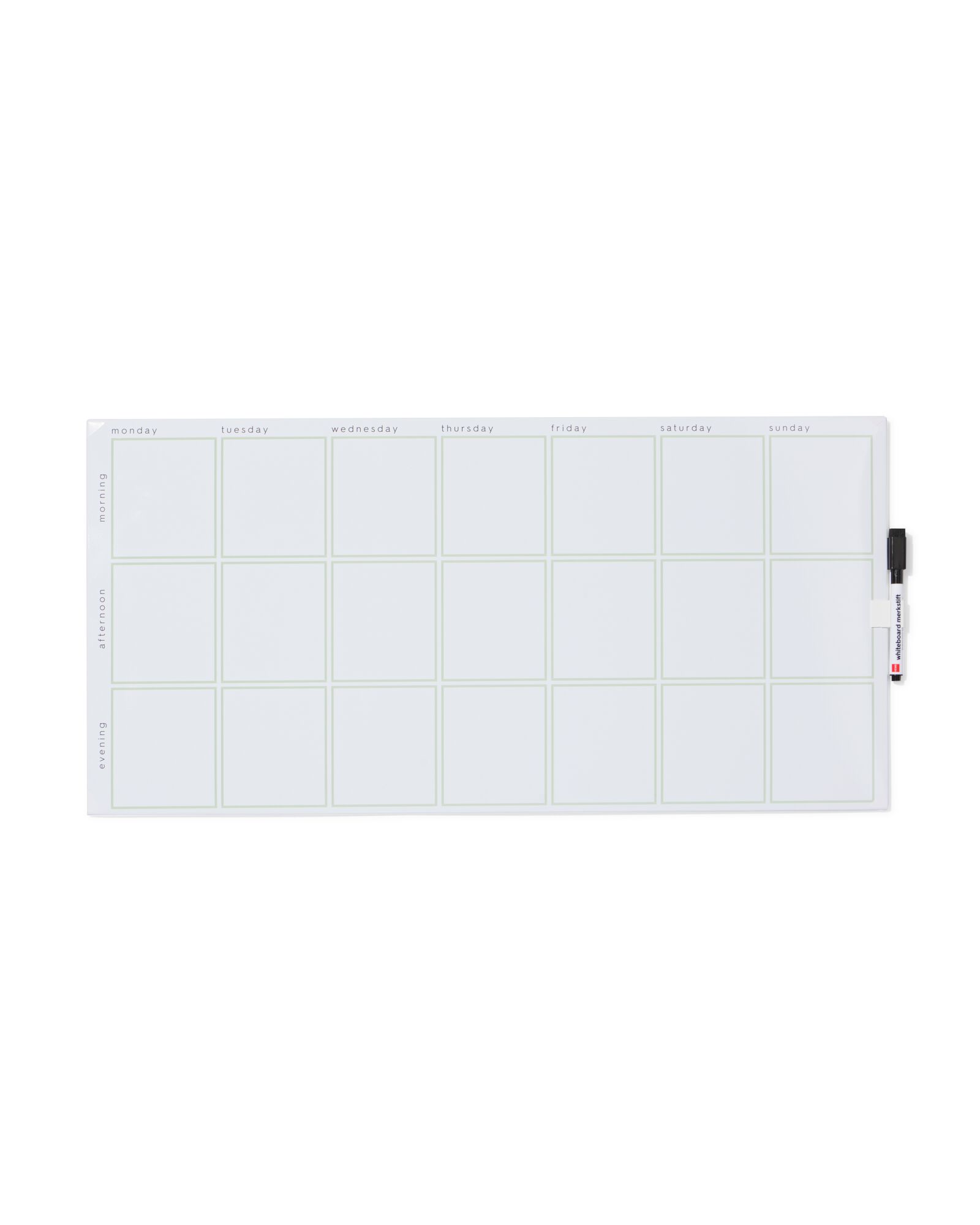 whiteboard met beschrijfbare magneten 60x29.5cm week - 14803971 - HEMA