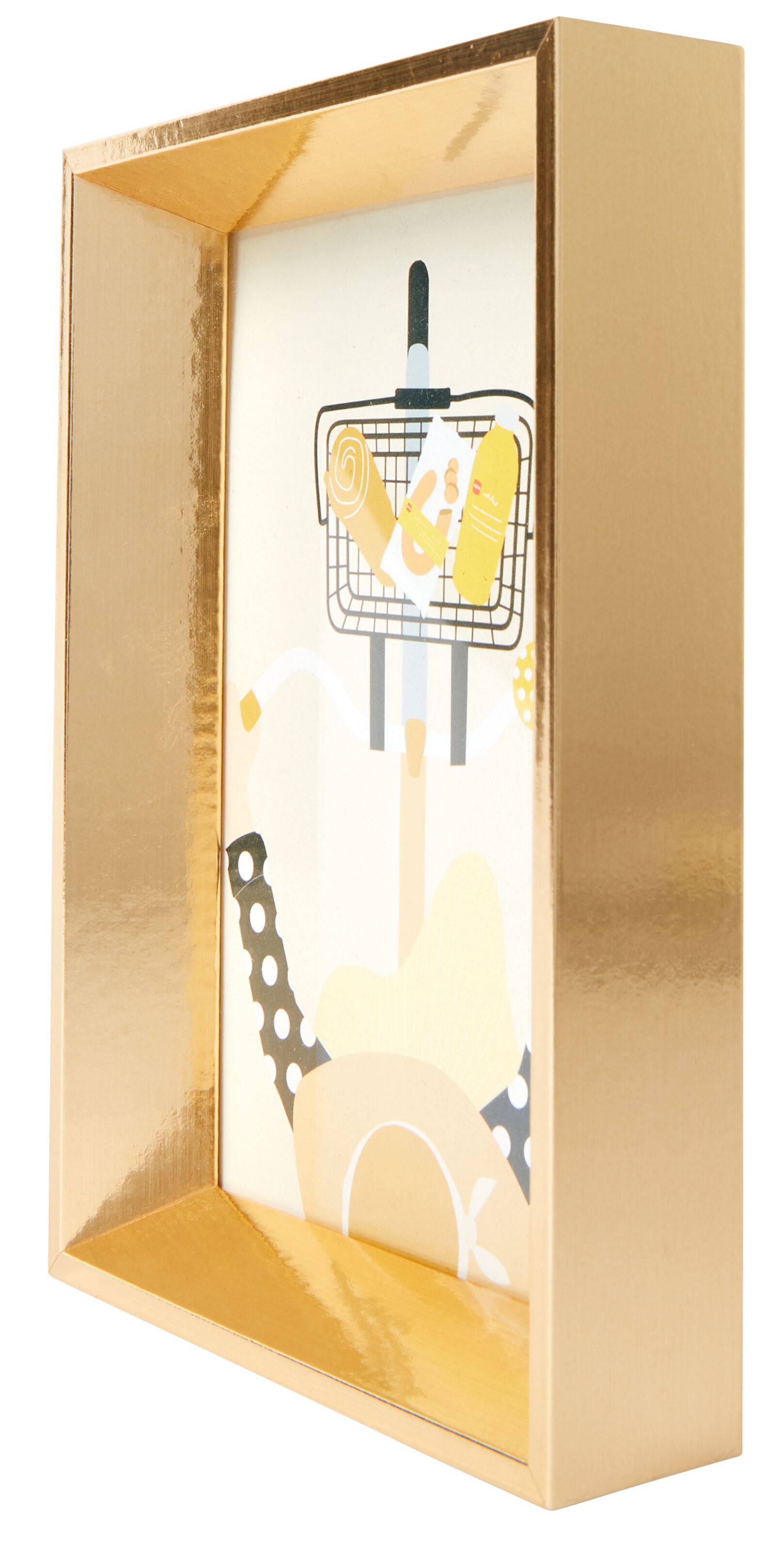 cadre photo bois 10x15 dor&eacute; &agrave; bord - 13621069 - HEMA