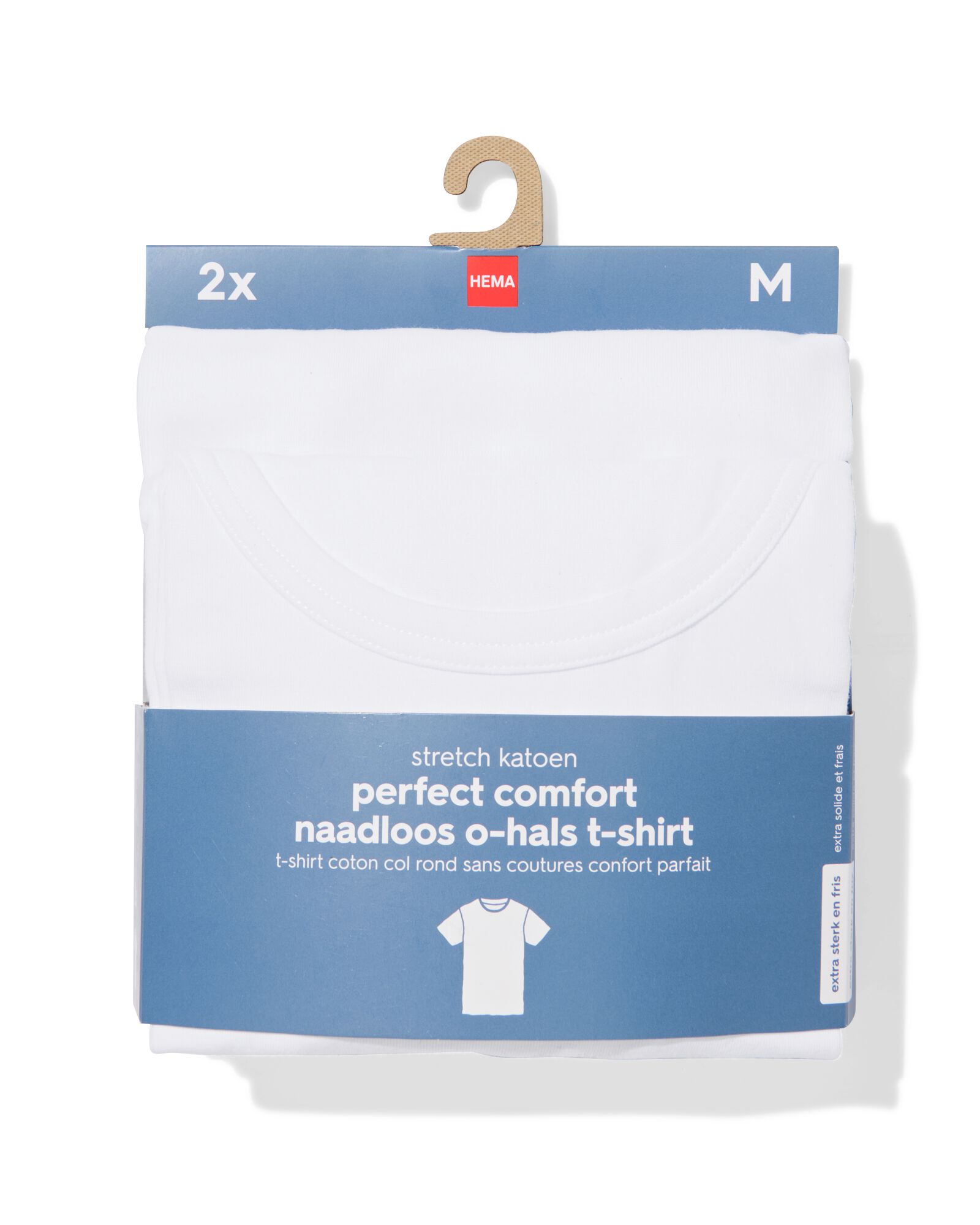 2er-Pack Herren-T-Shirts, Slim Fit, Rundhalsausschnitt, nahtlos wei&szlig; wei&szlig; - 1000009848 - HEMA