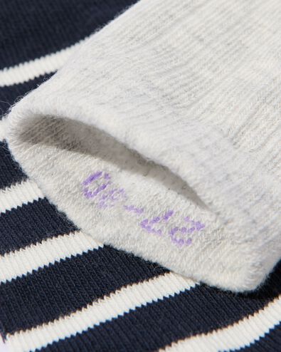 5 paires de chaussettes enfant avec du coton bleu foncé 23/26 - 4320141 - HEMA