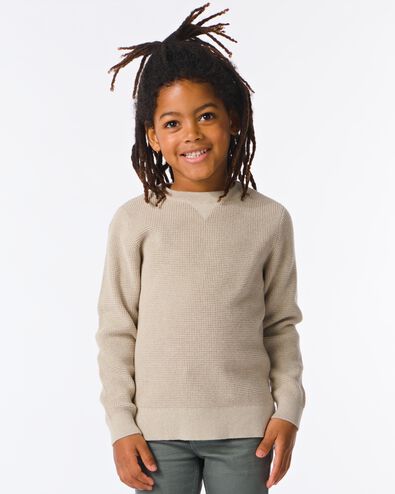 Kinder-Pullover beige 110/116 - 30777441 - HEMA