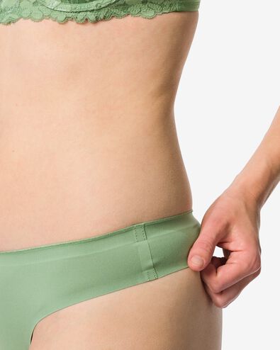 Damenstring Second Skin, Mikrofaser gr&uuml;n - 19602525GREEN - HEMA