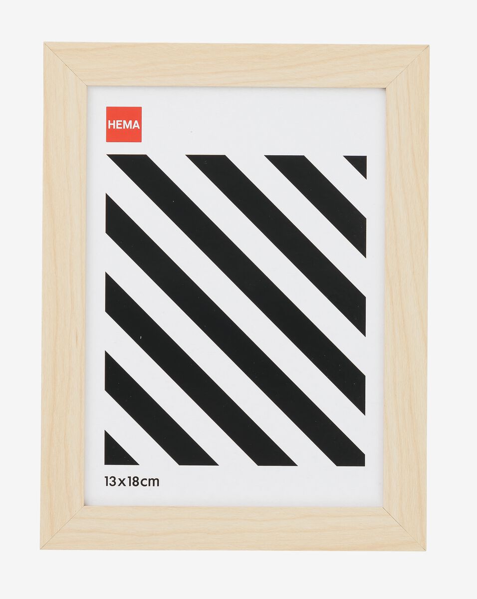 cadre photo bois 10x15 blanc à bord - HEMA