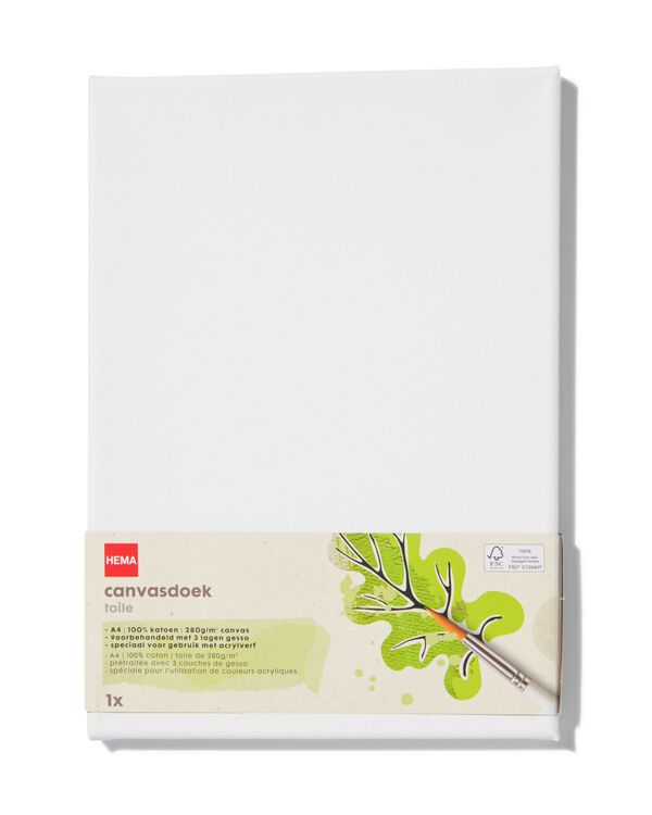 toile de peinture 280&nbsp;g/m2 A4 - 60720086 - HEMA