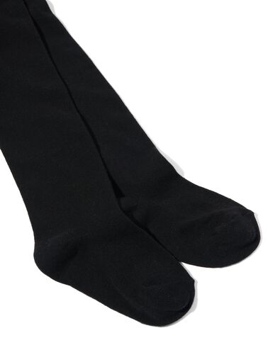 Kinder-Strumpfhosen mit Baumwolle, 2 Paar schwarz schwarz - 1000028428 - HEMA