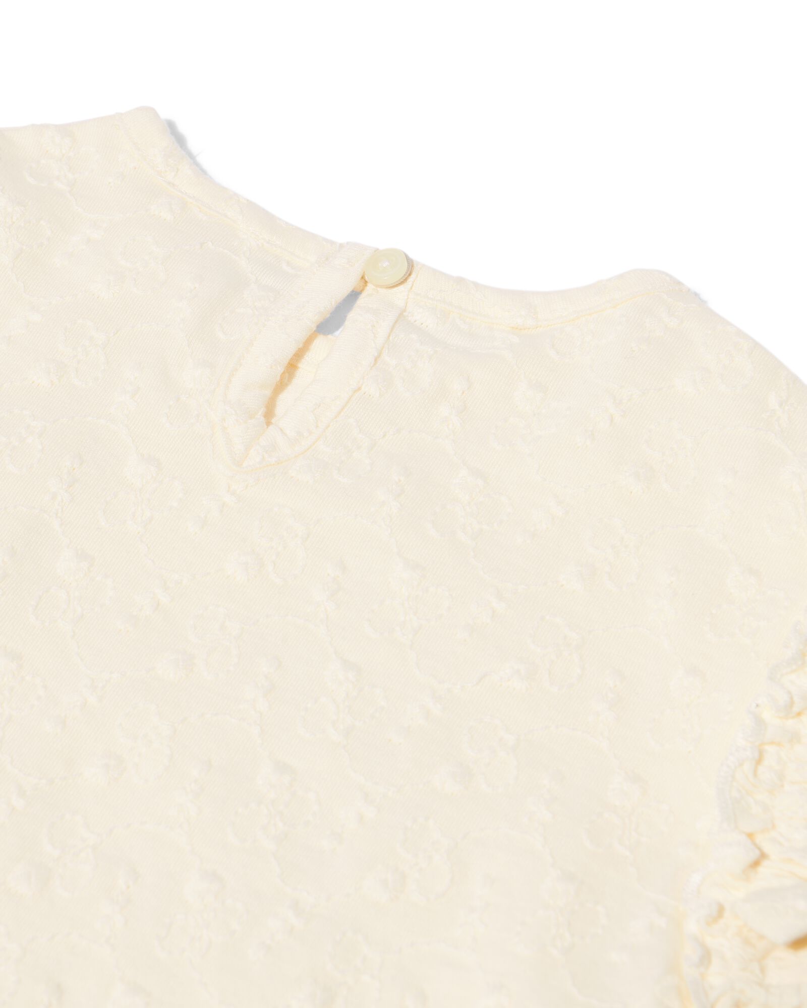 baby T-shirt jersey broderie gebroken wit gebroken wit - 33004380OFFWHITE - HEMA