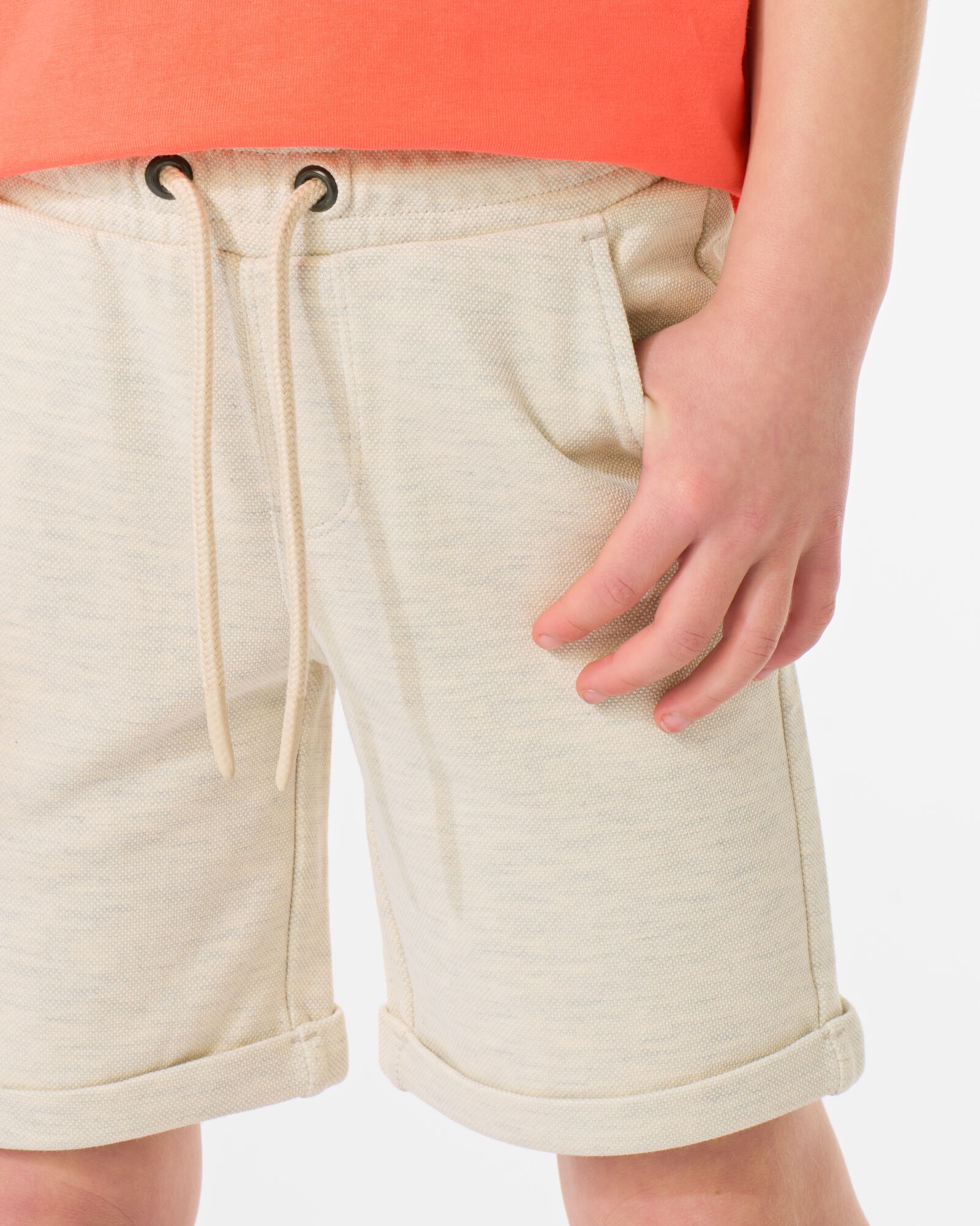 short enfant coupe droite beige beige - 30715202BEIGE - HEMA