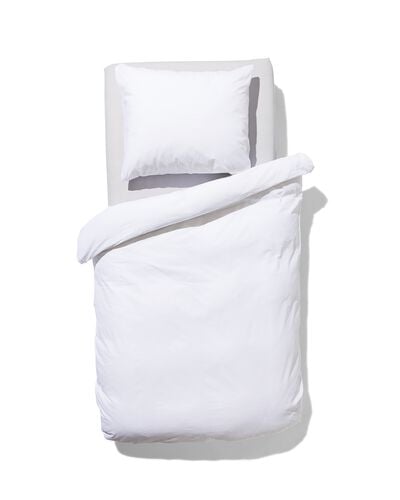 housse de couette 140x200/220 coton doux blanc - 5797022 - HEMA