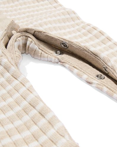 Newborn-Jumpsuit, gerippt mit Streifen sandfarben sandfarben - 33449020SAND - HEMA