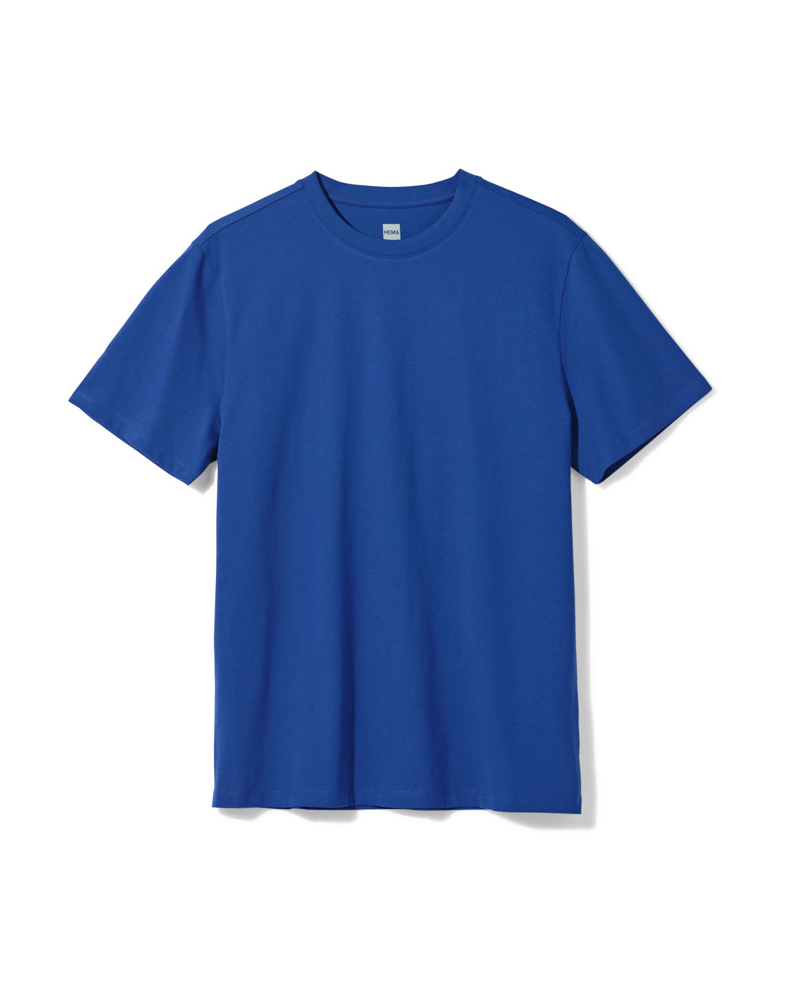 t-shirt homme coupe classique bleu vif bleu vif - 2190390BRIGHTBLUE - HEMA