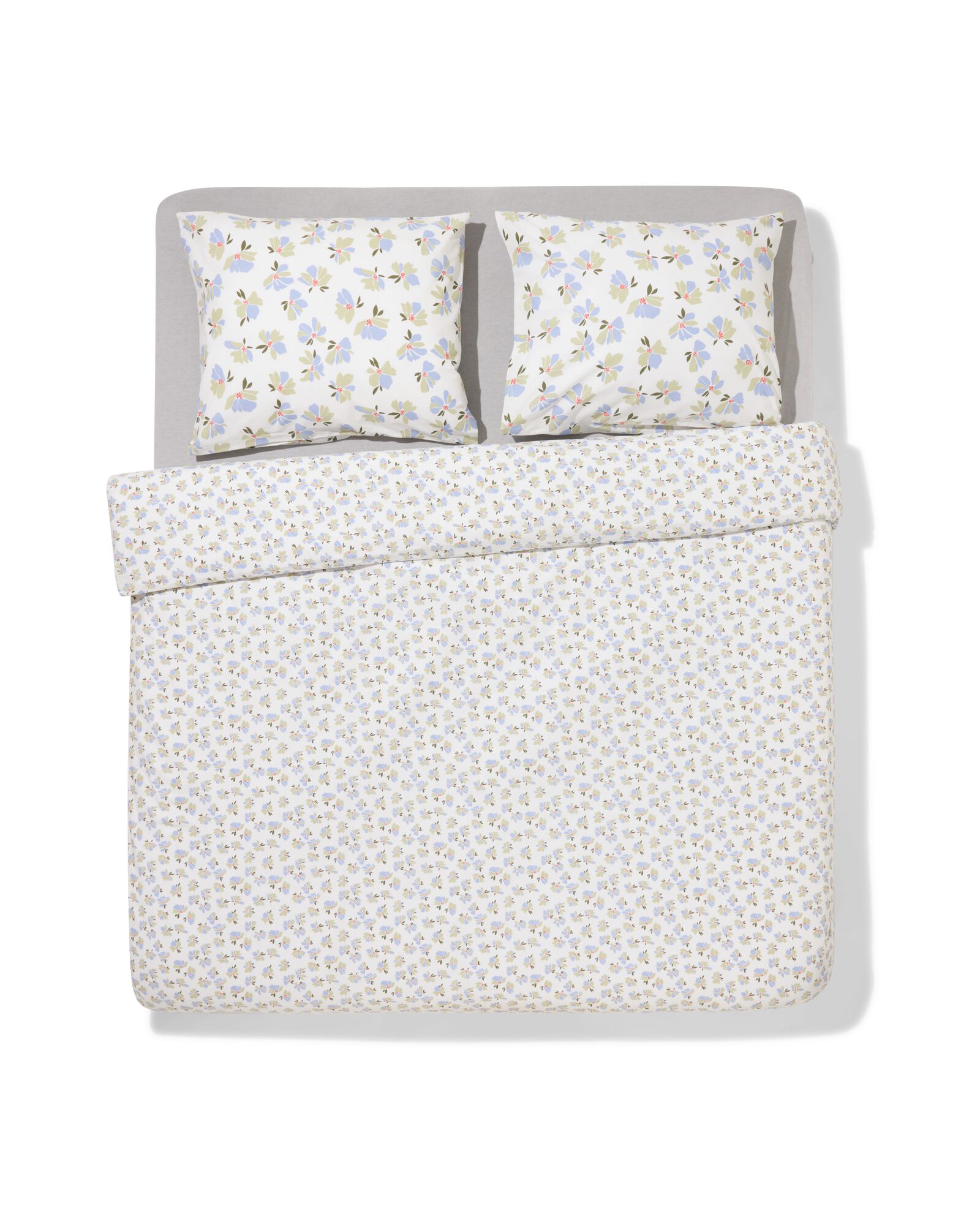 housse de couette 200x200/220 coton fleurs  - 5700232 - HEMA