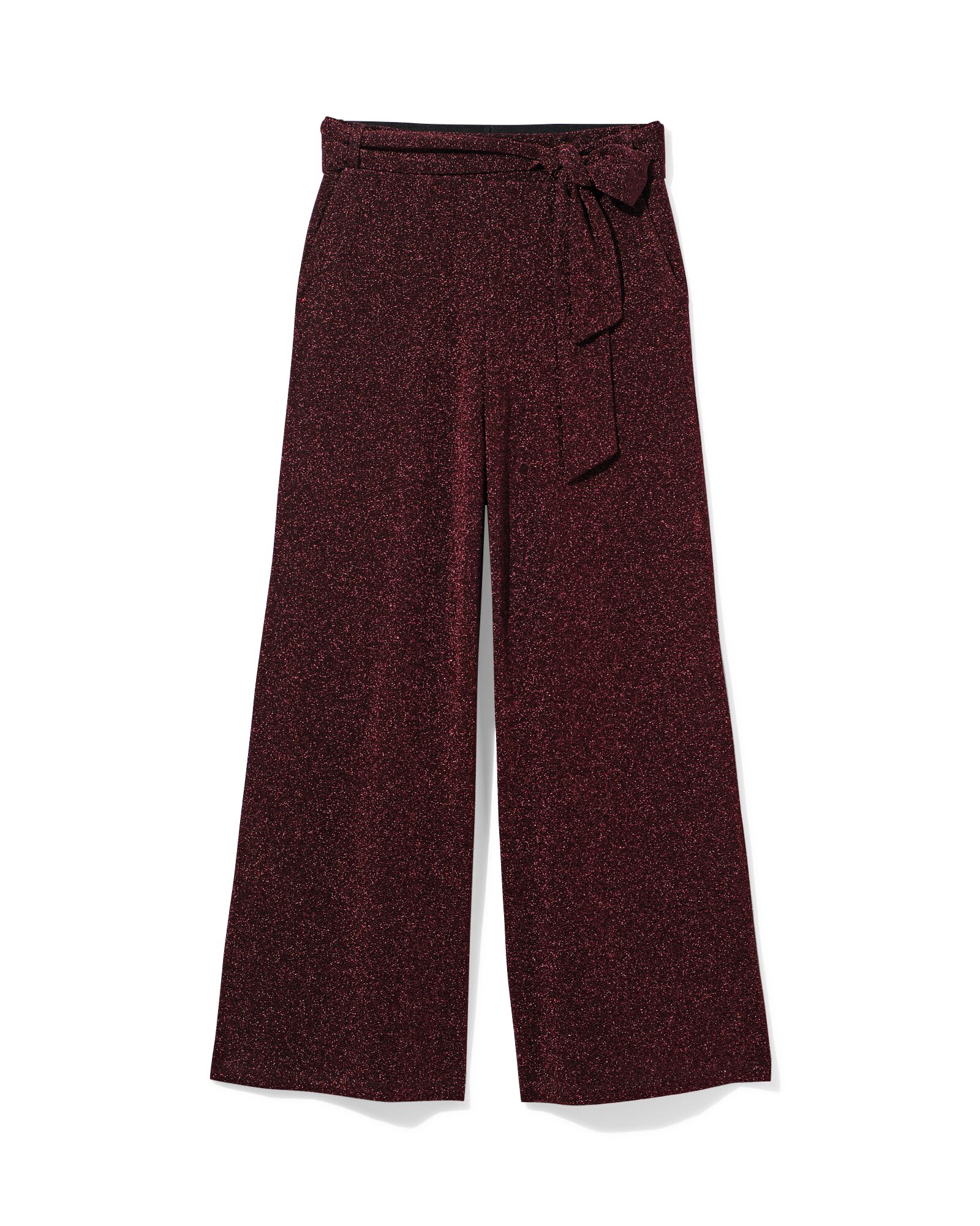 Damenhose im Palazzo-Stil Esther, Glitzerelemente bordeauxrot - 36206180BURGUNDYRED - HEMA