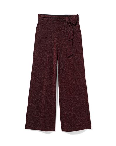 Damenhose im Palazzo-Stil Esther, Glitzerelemente bordeauxrot - 36206180BURGUNDYRED - HEMA