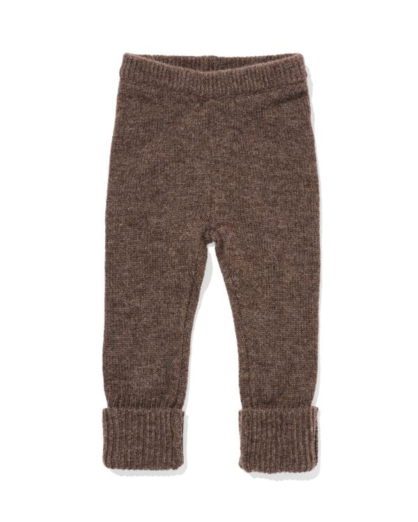 Newborn-Leggings aus Merinowolle dunkelbraun dunkelbraun - 33437420DARKBROWN - HEMA
