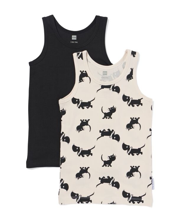 Takkie en Siepie kinderhemd - 2 stuks zwart/wit zwart/wit - 19203660BLACKWHITE - HEMA