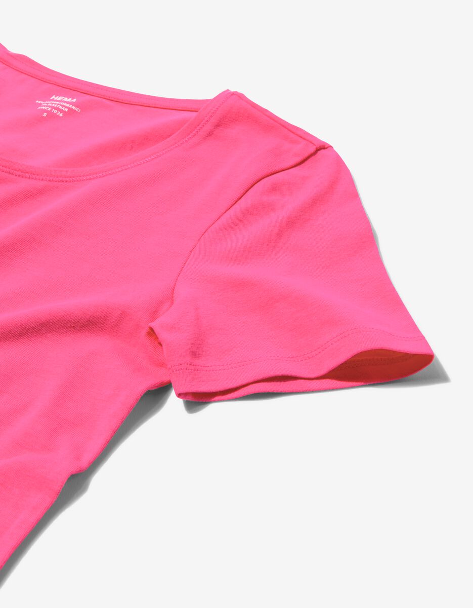 t-shirt basique femme rose - 1000029914 - HEMA