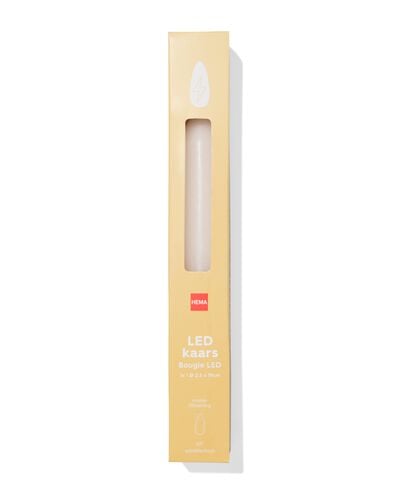 bougie longue &agrave; led ⌀2,3x20cm ivoire - 13550136 - HEMA