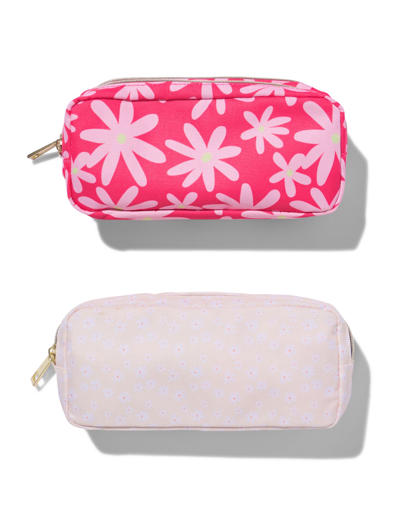 trousse à crayons à fleurs avec double fermeture éclair  - 14511015 - HEMA