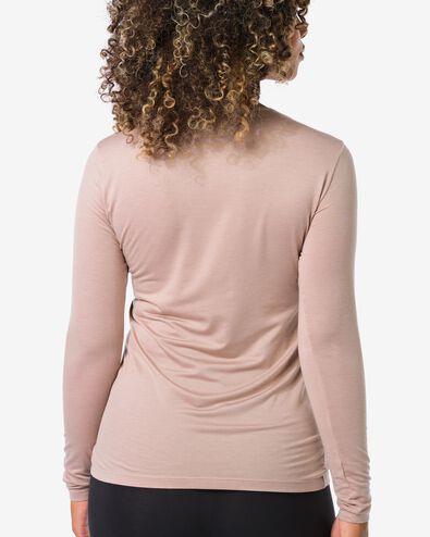 dames temptech T-shirt lange mouw  beige beige - 19670651BEIGE - HEMA