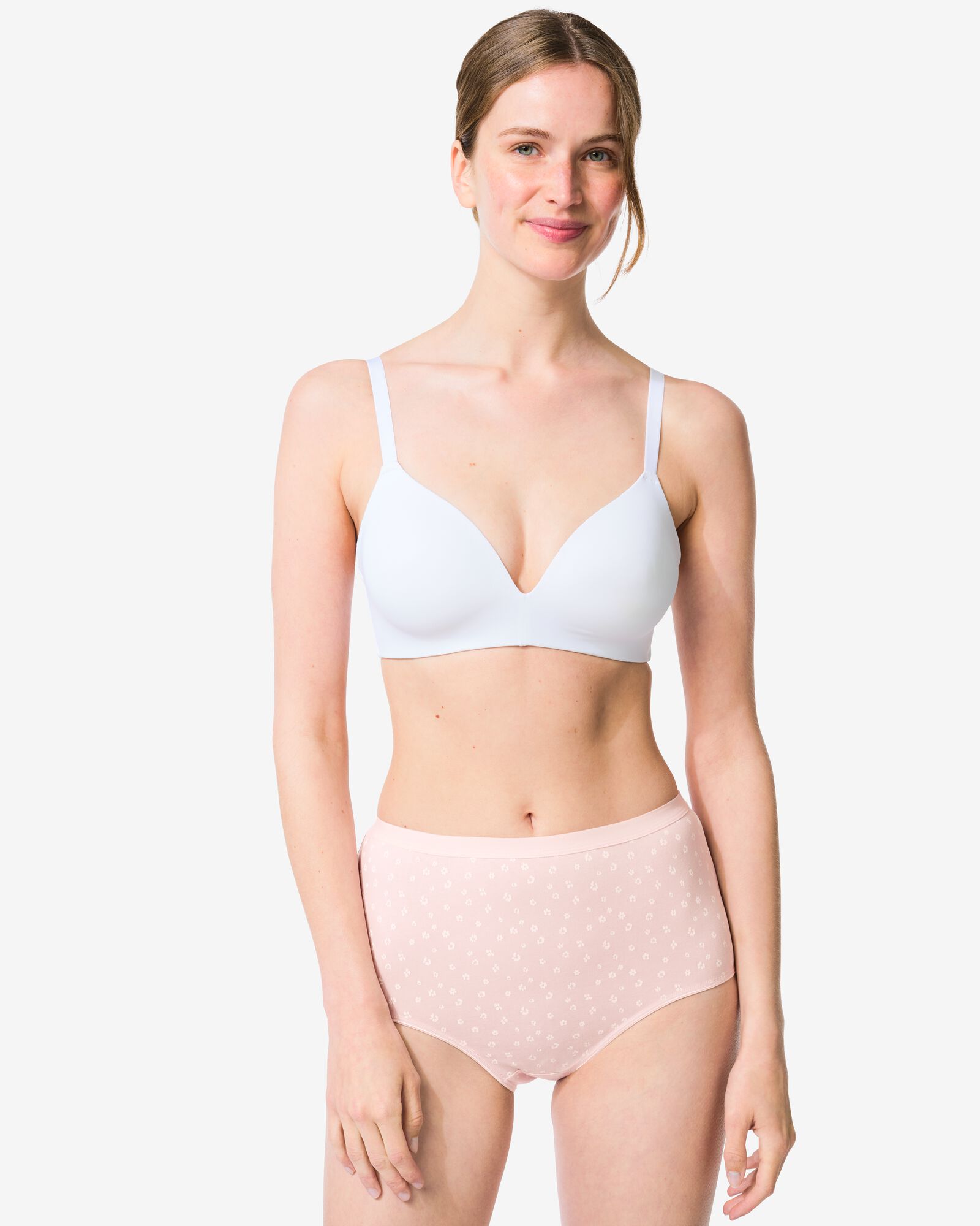 culotte taille haute femme coton fleurs - lot de 2 rose p&acirc;le rose p&acirc;le - 19602244LIGHTPINK - HEMA