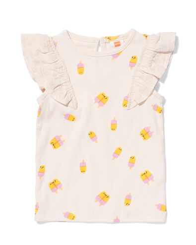 baby T-shirt rib ijsjes ecru ecru - 33000280ECRU - HEMA