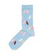 sokken met katoen one love blauw 39/42 - 4141142 - HEMA