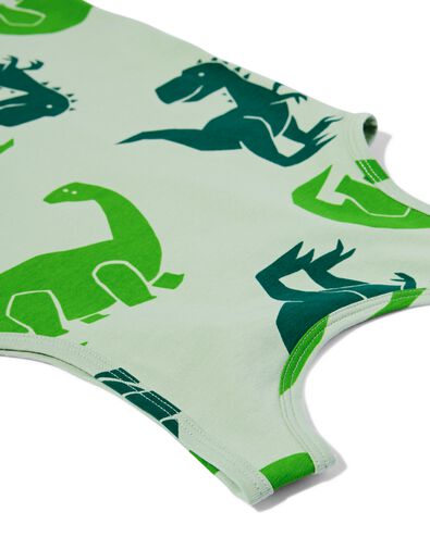 débardeur enfant dinosaure en coton extensible - 2 pièces vert - 19200260GREEN - HEMA
