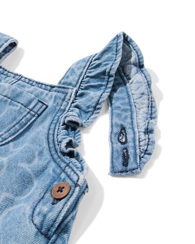 Baby-Jeanslatzhose mit Blumen jeansfarben - 33008370DENIM - HEMA