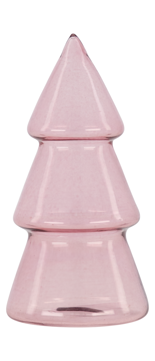 kerstboom glas 10.5cm roze - 25170053 - HEMA