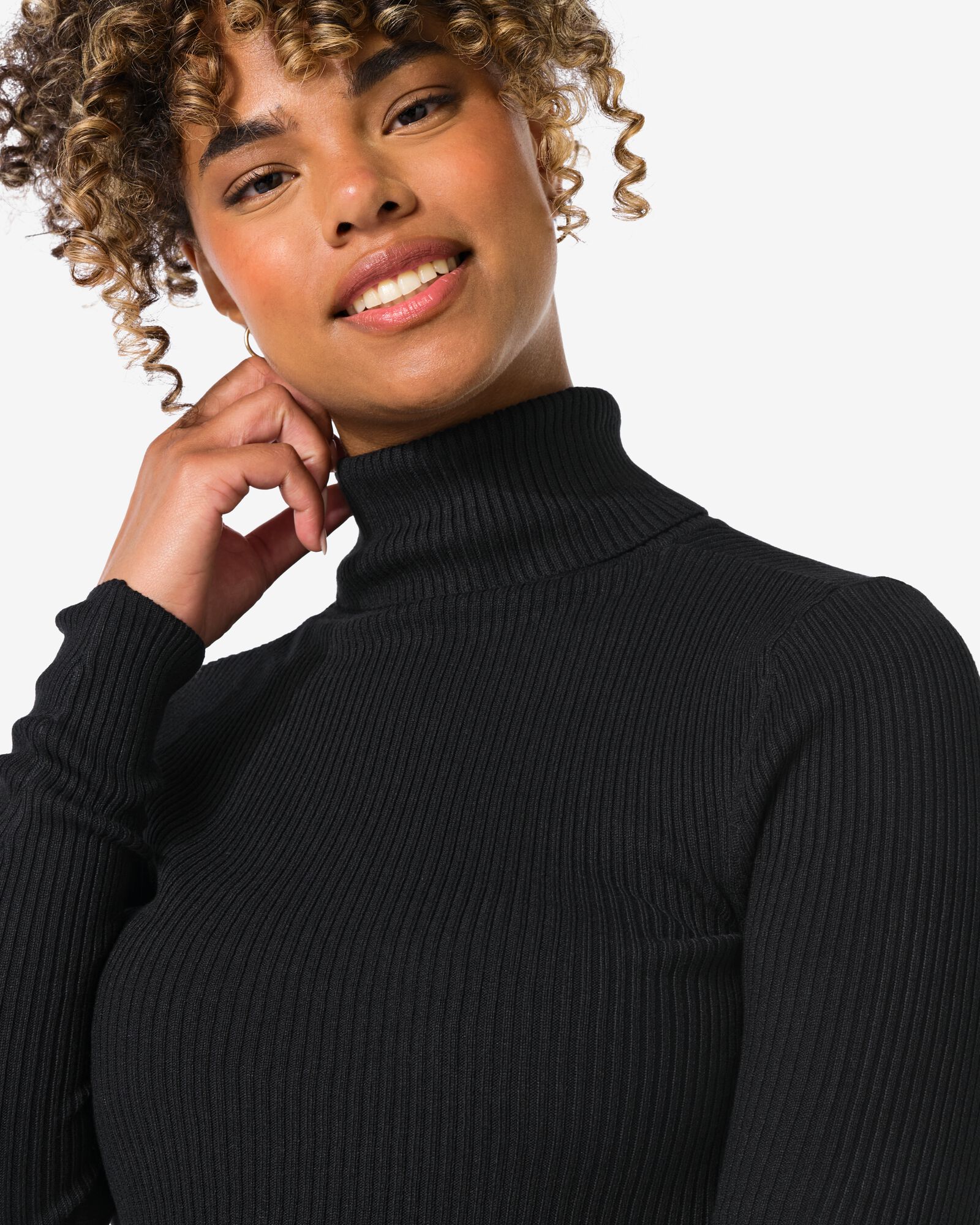 Damen-Shirt, Rollkragen schwarz - 1000025701 - HEMA