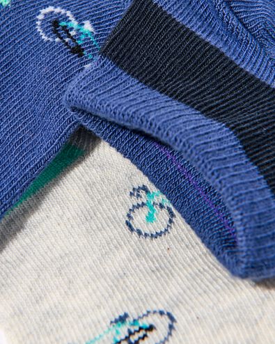 5 paires de socquettes enfant avec coton gris chiné gris chiné - 1000030118 - HEMA