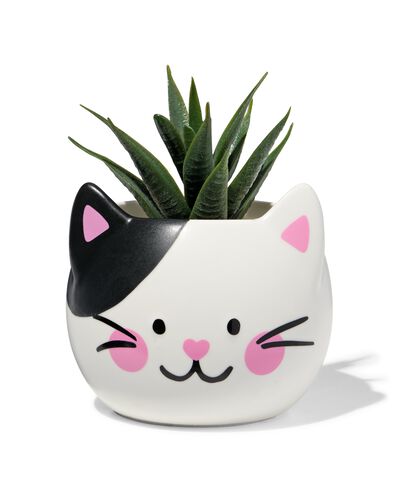 plantenpot 9.3x9.3x8.3cm keramiek kat - 61100058 - HEMA
