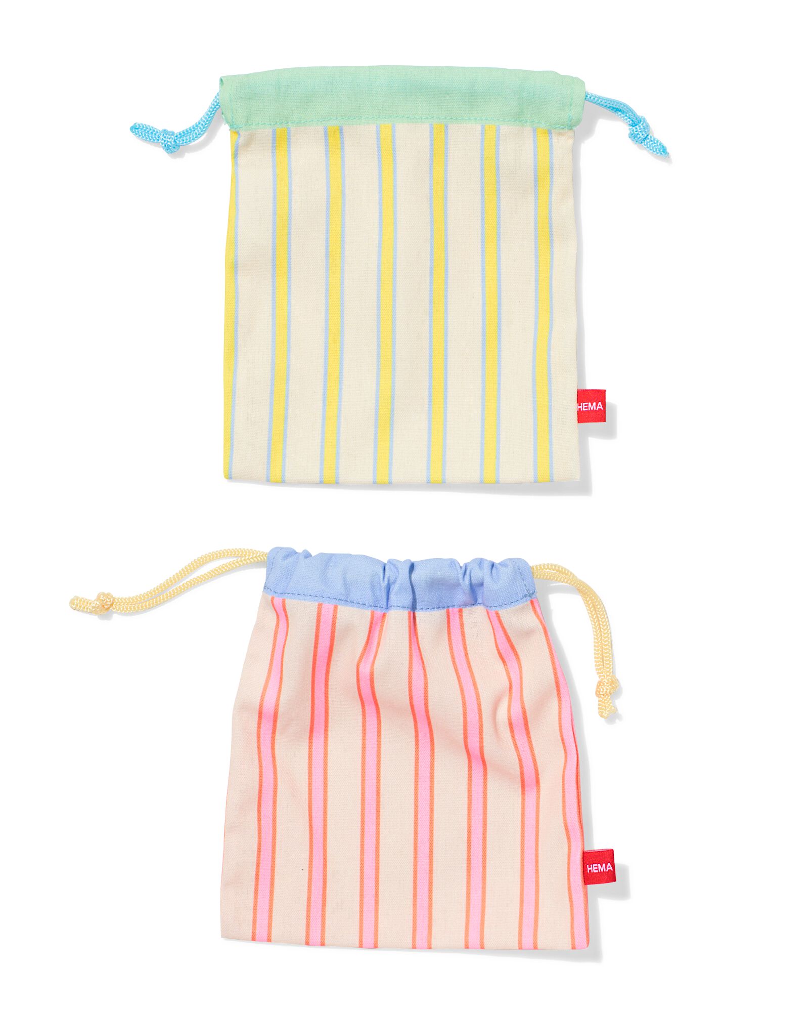 eizoek tasjes 16.5x20cm strepen - 2 stuks - 25800122 - HEMA