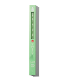 gedrehte LED-Haushaltskerze, Kerzenwachs, Ø 2.3 x 28.3 cm, grün - 13550044 - HEMA