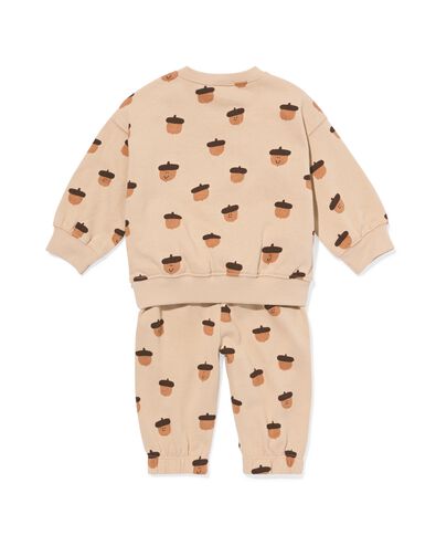 baby kledingset eikels lichtbruin lichtbruin - 33168270LIGHTBROWN - HEMA