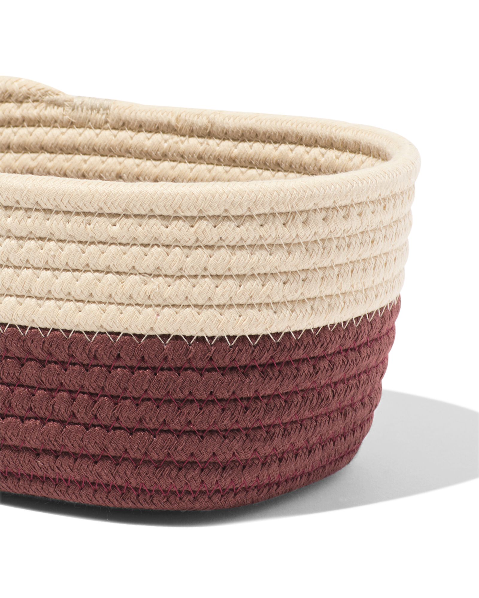 Korb 23 x 11 cm, Seil, beige-braun - 39800048 - HEMA