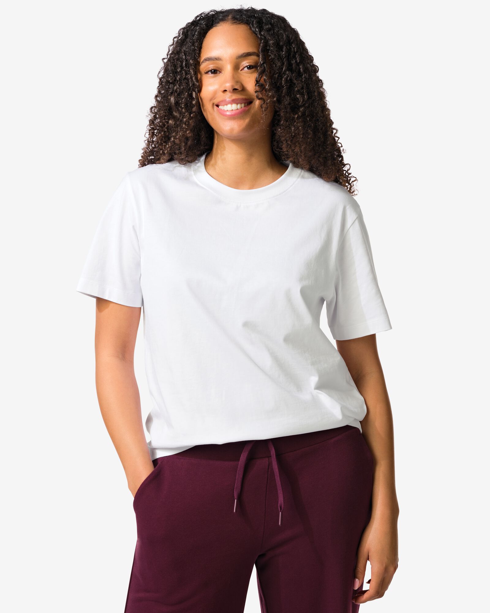 Damen-T-Shirt Larissa wei&szlig; wei&szlig; - 36300660WHITE - HEMA