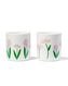 2 petites tasses espresso en céramique 80ml fleur - 61110060 - HEMA