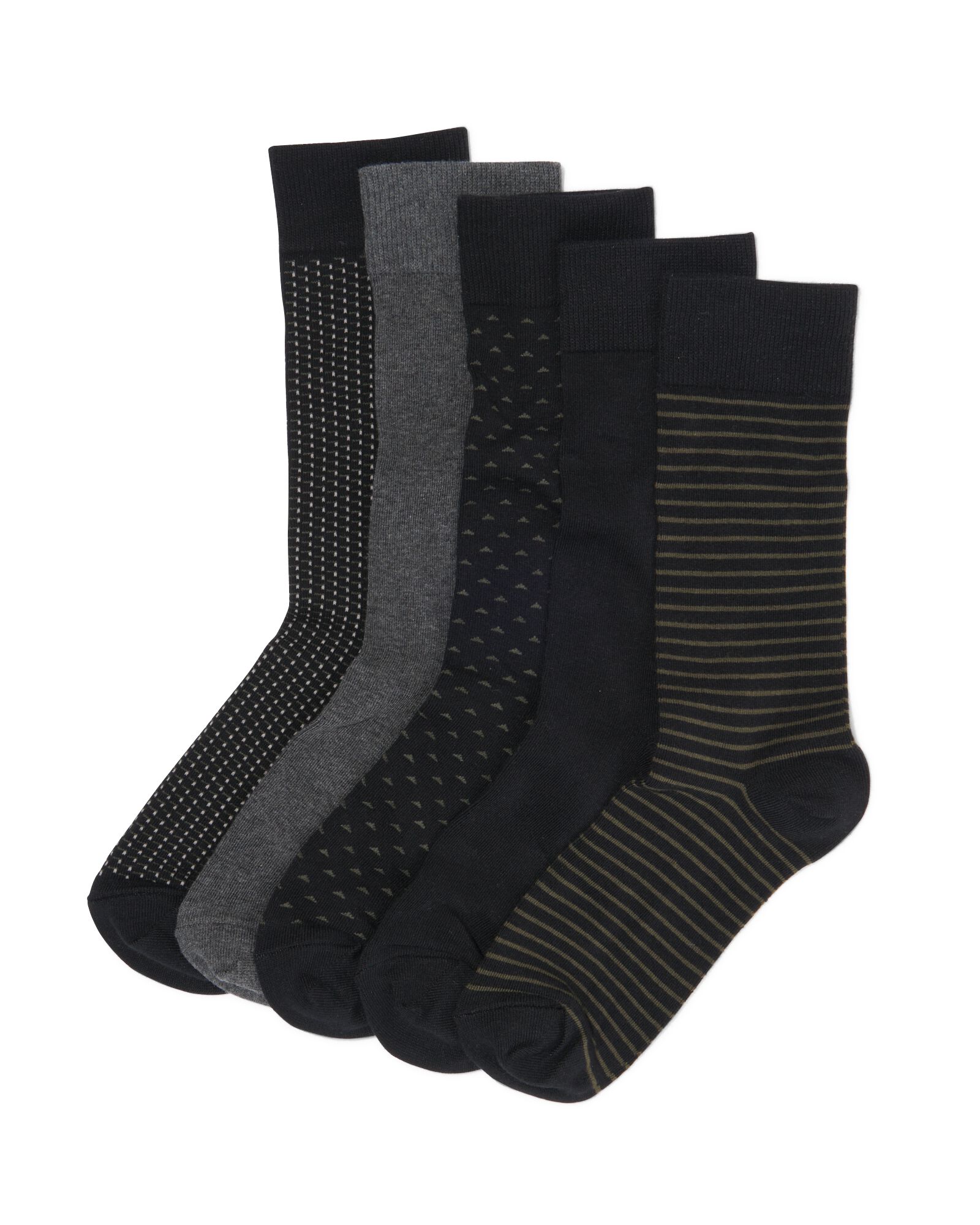 5 paires de chaussettes homme avec coton noir noir - 4130730BLACK - HEMA
