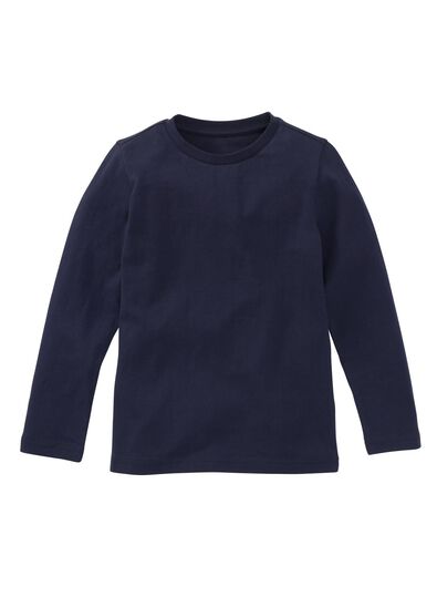 Kinder-Shirt, Biobaumwolle dunkelblau - 1000003410 - HEMA