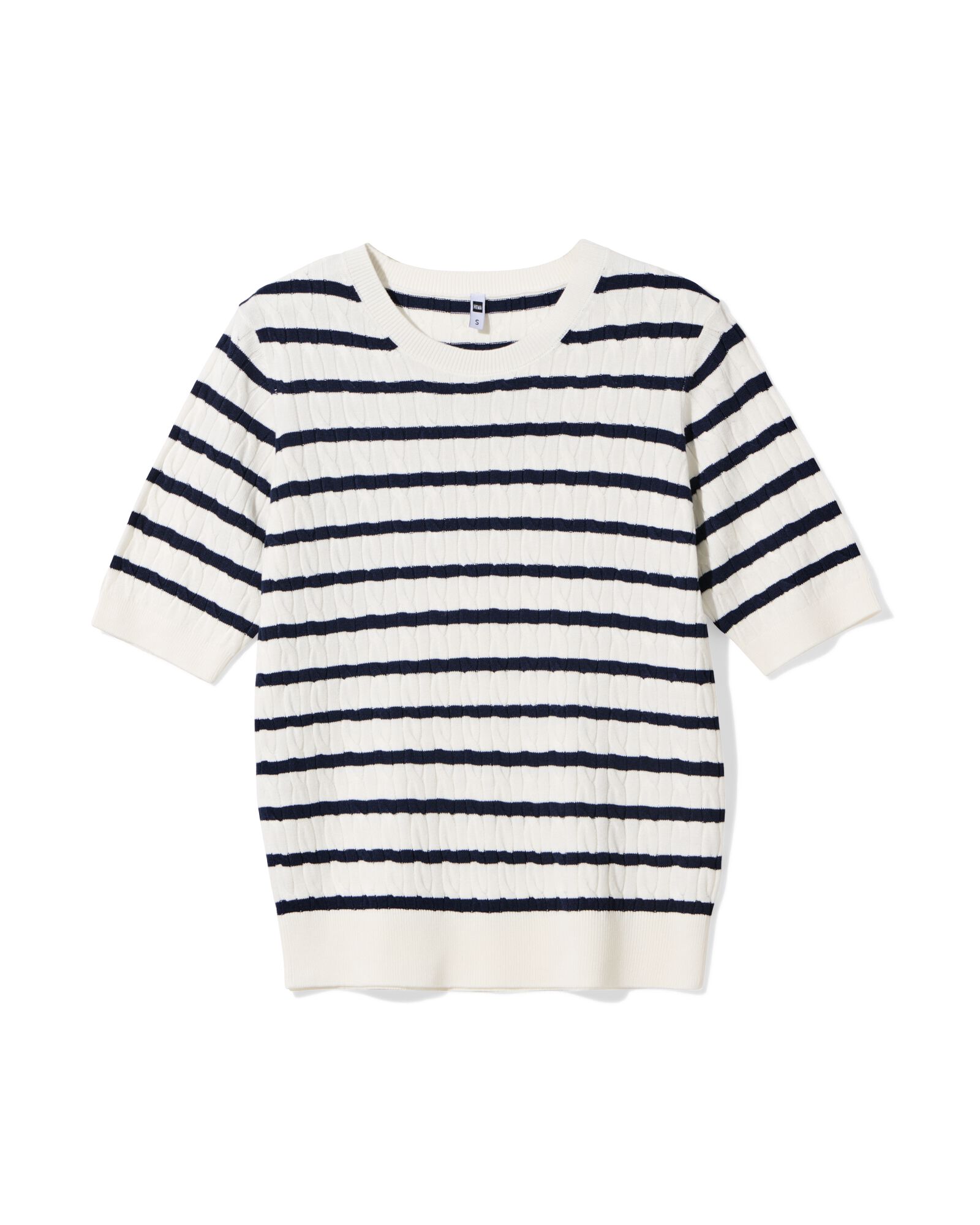 pull femme Fally en maille torsad&eacute;e blanc - 36206340WHITE - HEMA