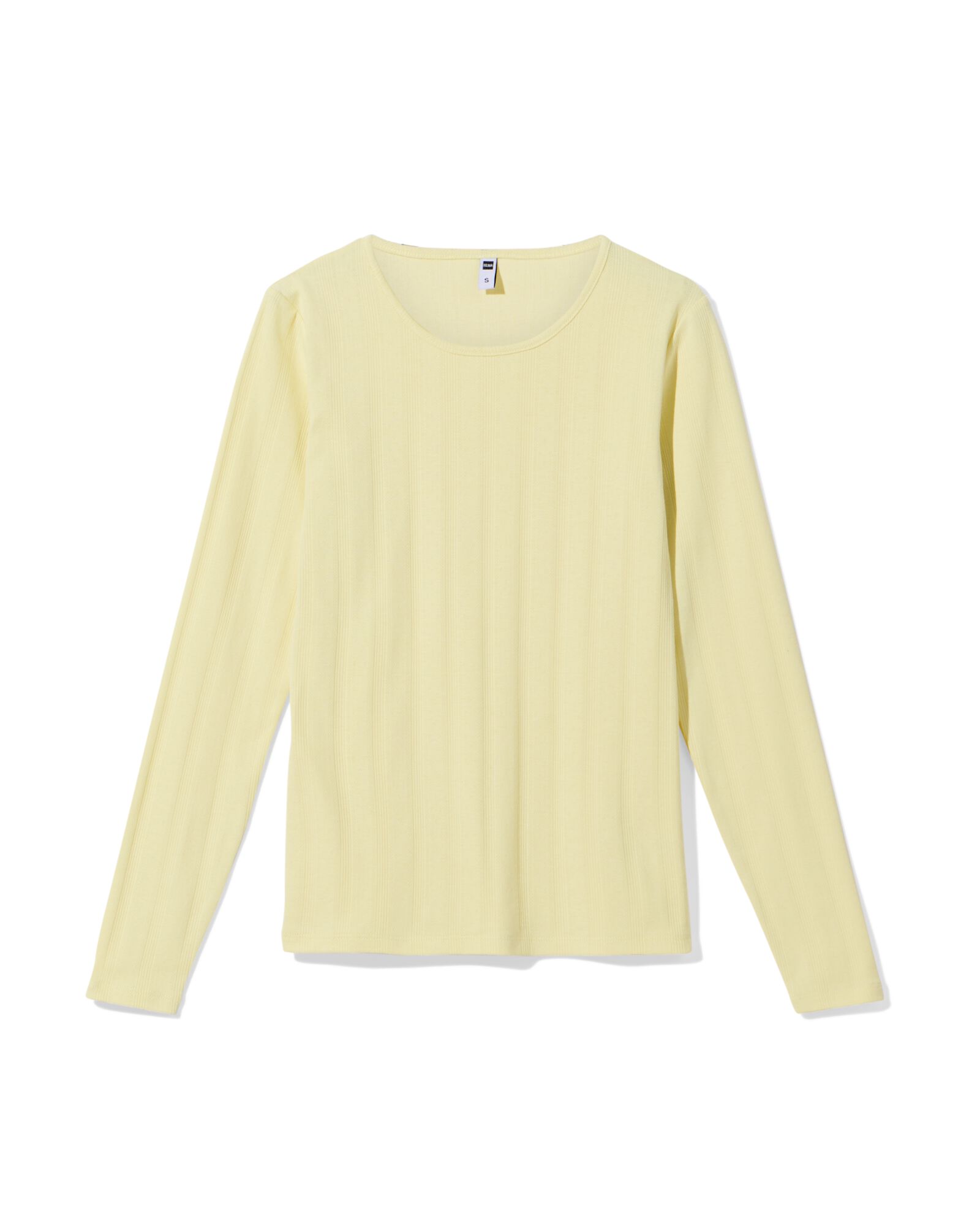 dames T-shirt Colette ajour geel geel - 36207520YELLOW - HEMA