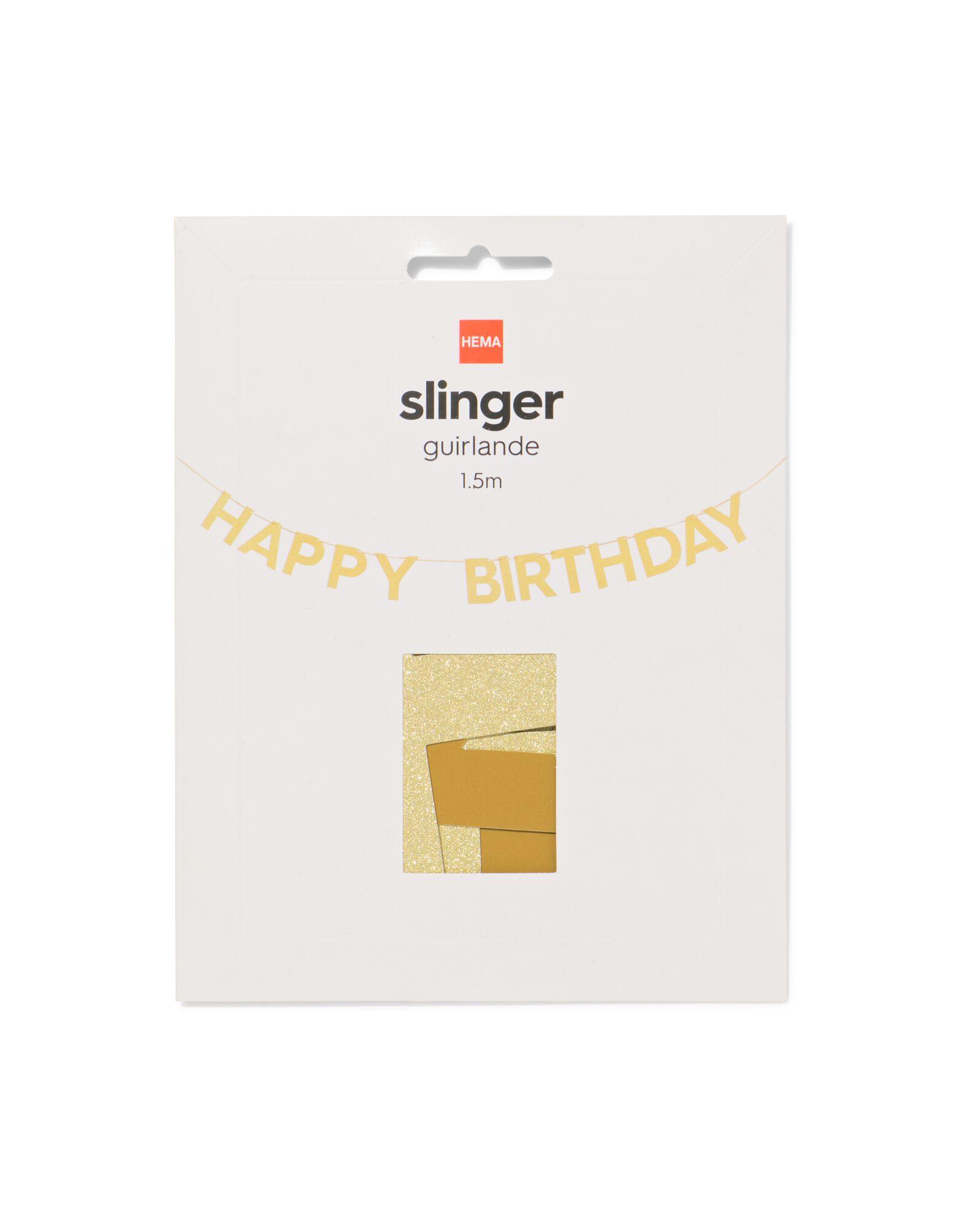 guirlande happy birthday dor&eacute;e  - 14240104 - HEMA